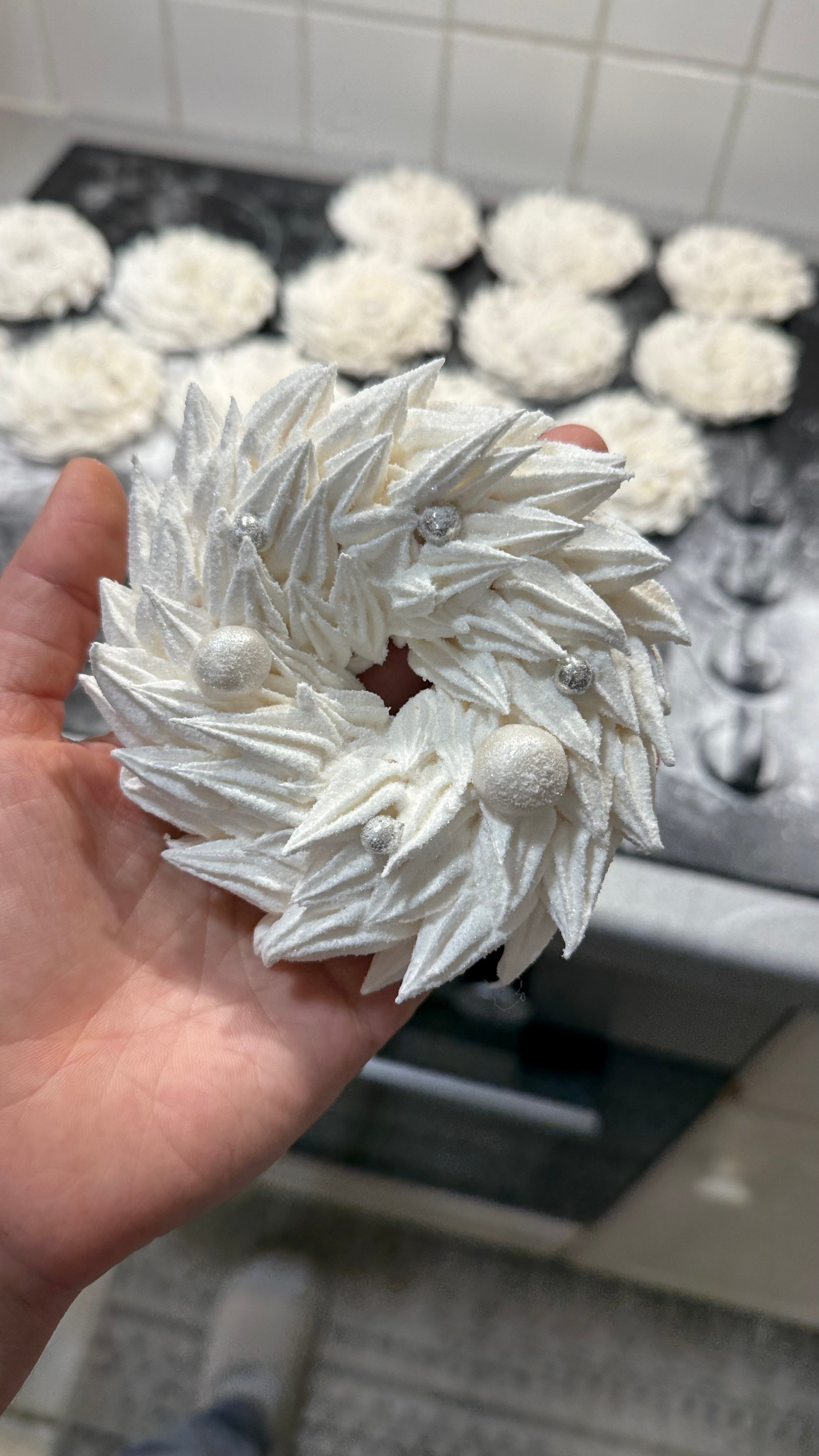 Floating Marshmallow Wreaths
