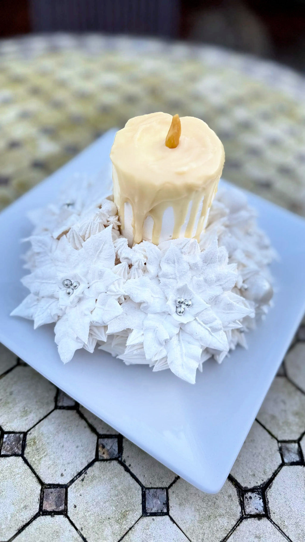 Marshmallow Christmas Candle