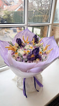 Marshmallow Tulip Bouquet With Irises