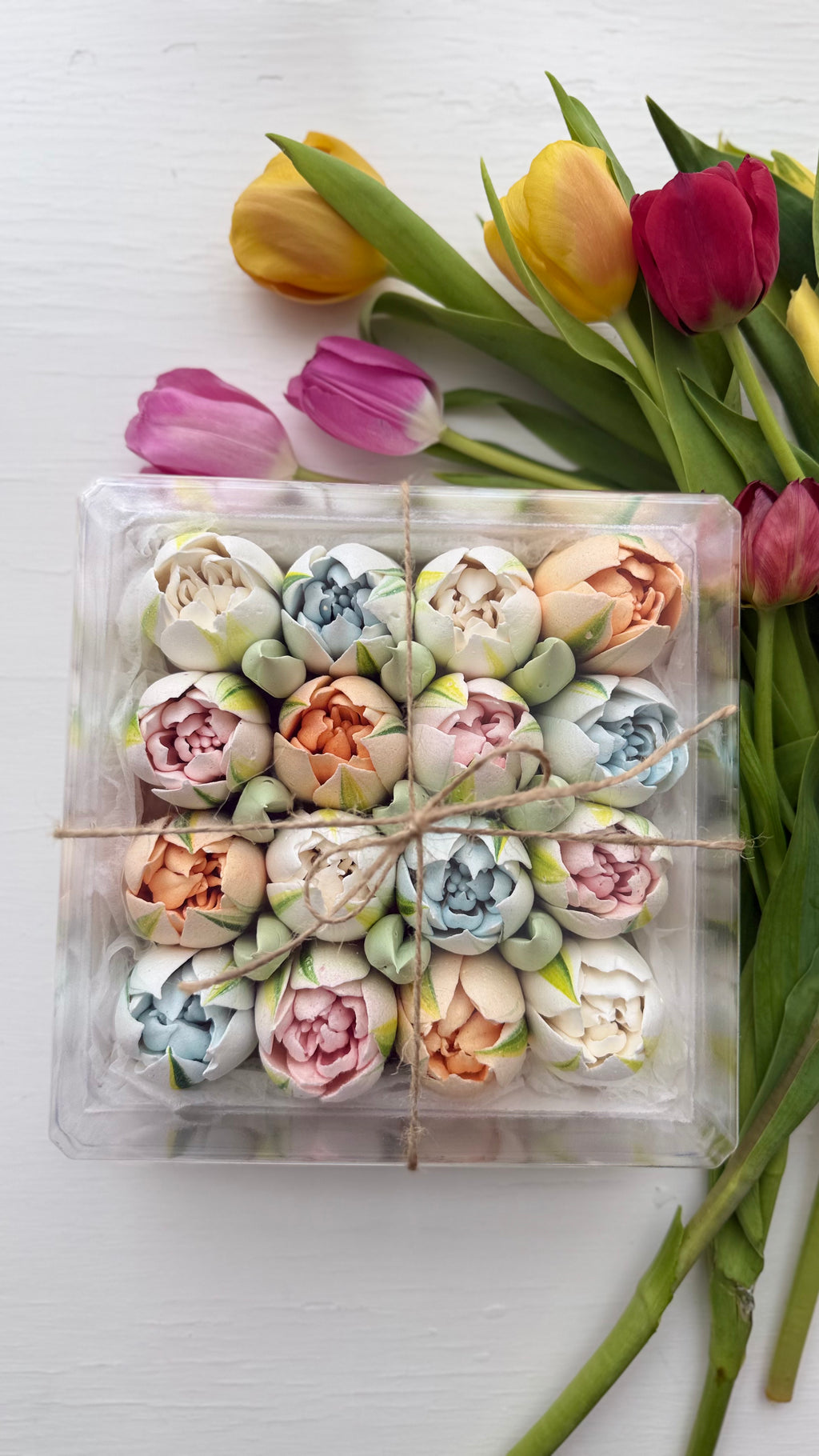 Marshmallow Tulip Box Medium (Square)