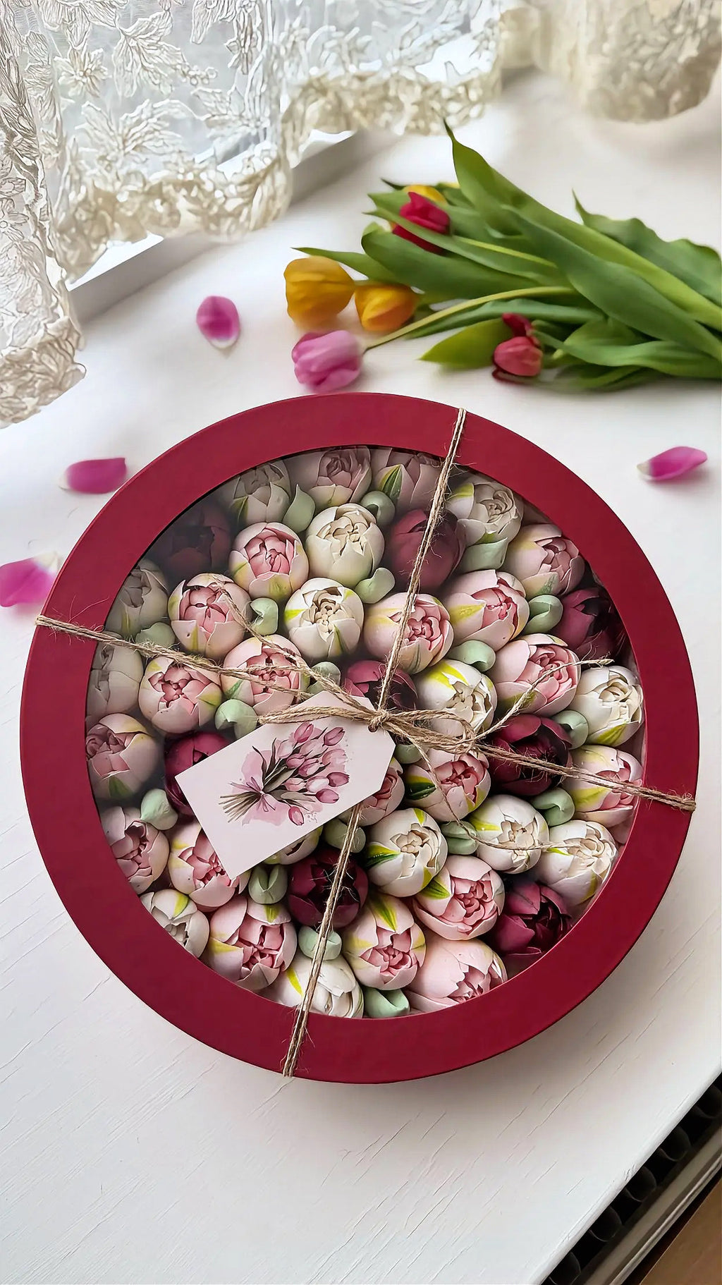 Marshmallow Tulip Box Large