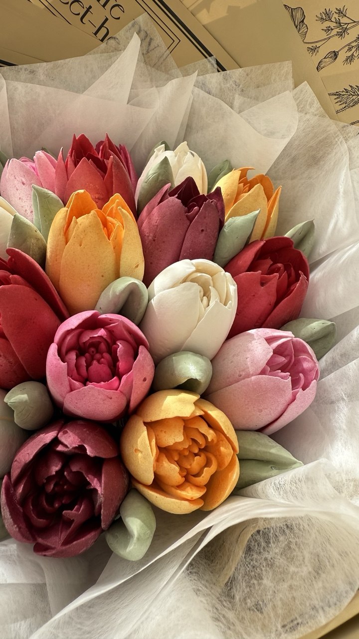 Marshmallow Tulip Bouquet Small