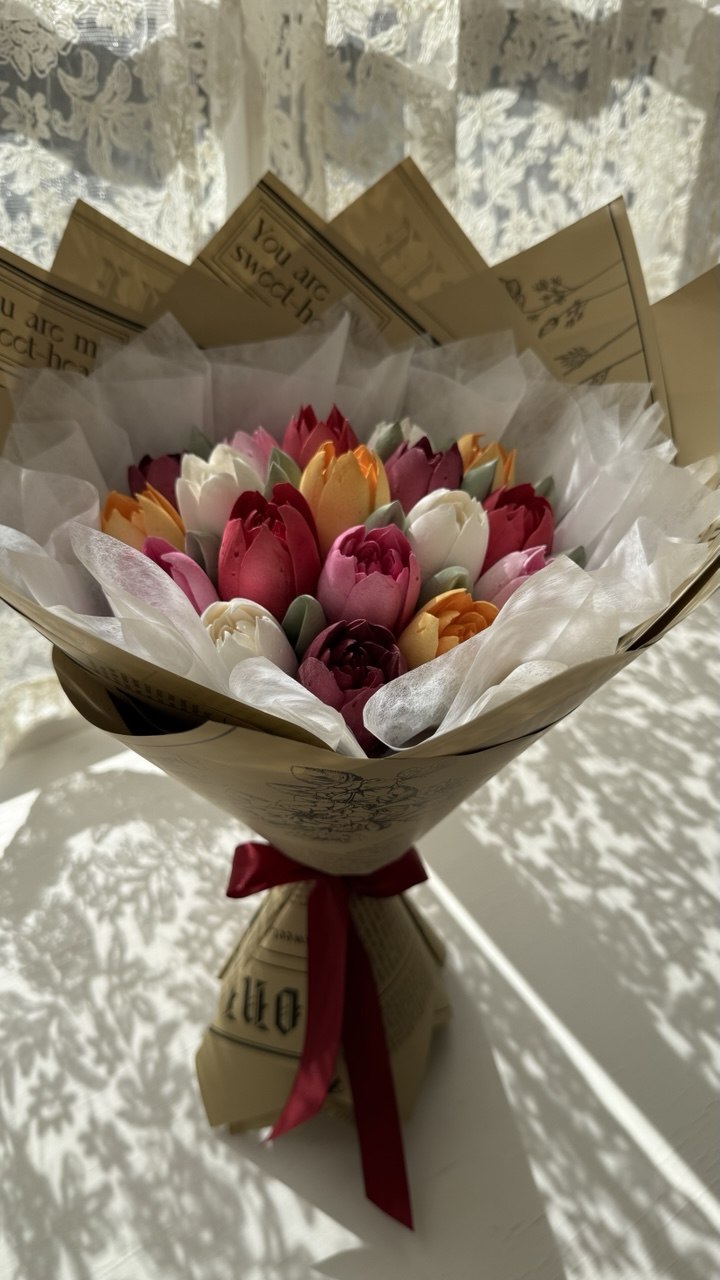 Marshmallow Tulip Bouquet Small